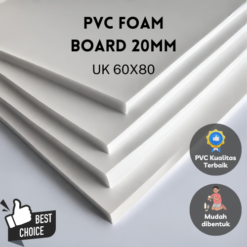PVC Foam Board Tebal 20mm Ukuran 60x80 - PVC Foam Board White