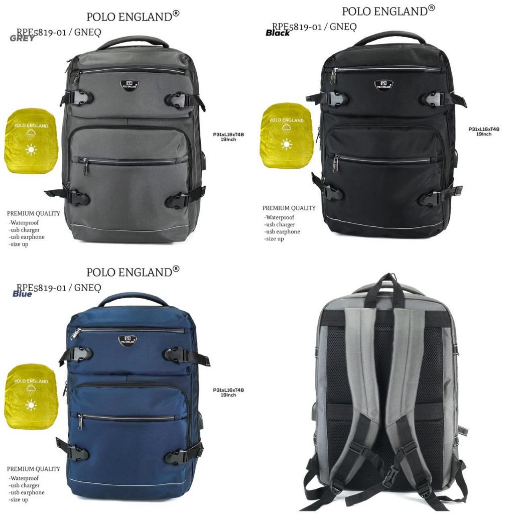 TAS POLO ENGLAND TAS RANSEL LAPTOP TAS RANSEL BAHAN BAGUS RPE5819-01
