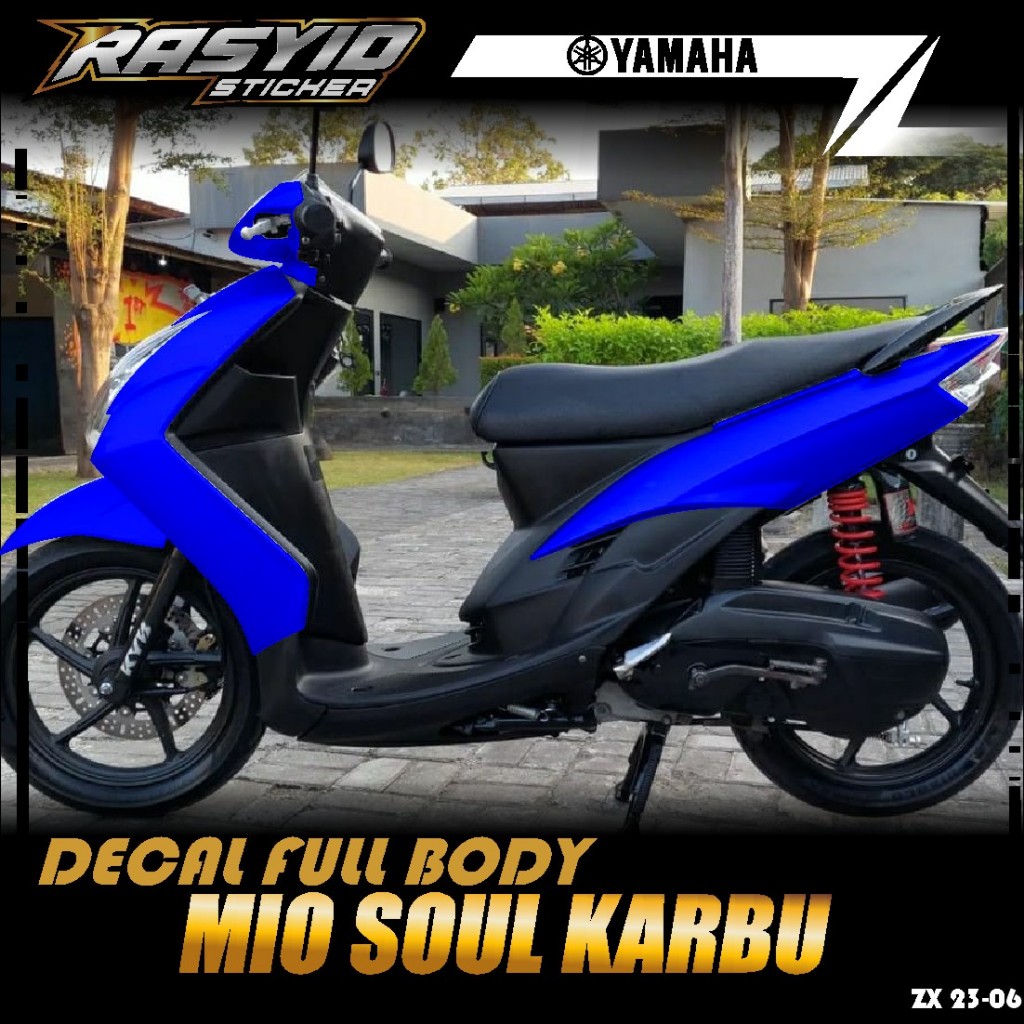 COD Sticker Decal Full Body Motor Yamaha Mio Soul Karbu Tahun 2007 2008 2009 2010 2011 2012 Sticker 