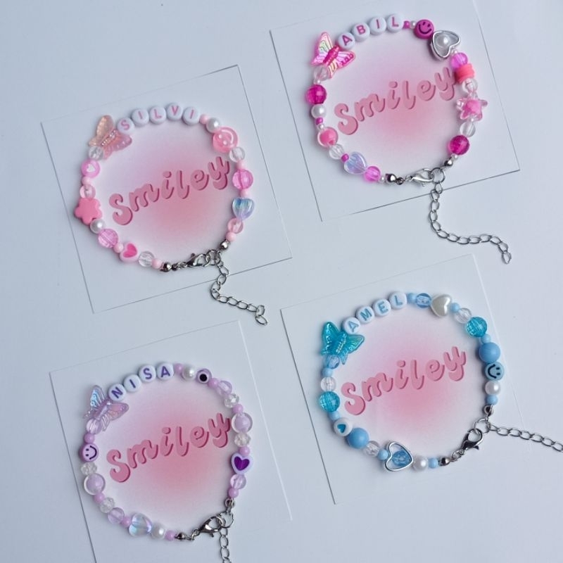 [SMILEY.BEADS] Gelang Manik Custom Nama - Beads Bracelet