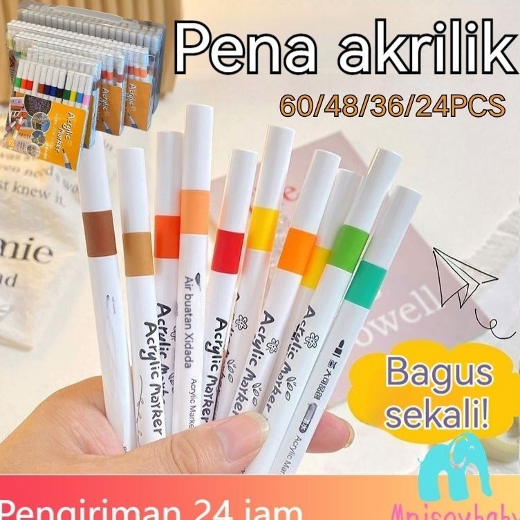 

Pasti Murah CODAcrylic Marker Warna Siswa TK Didedikasikan Tahan Air Tidak Memudar DIY Lukisan Warna Pena Spidol Set Lengkap Pena Cat Air 2436486PCS