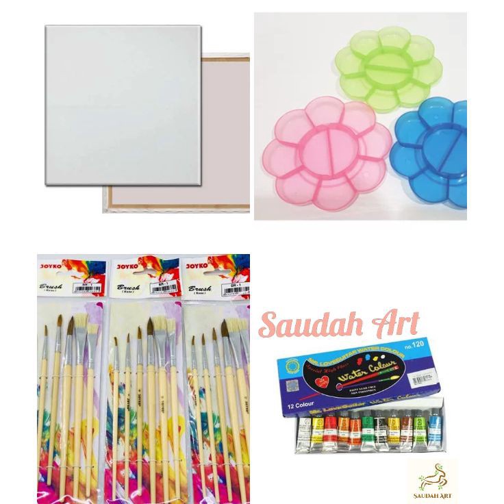 

Ready Paket Kanvas Lukis kanvas 2x2kuaspaletcat air