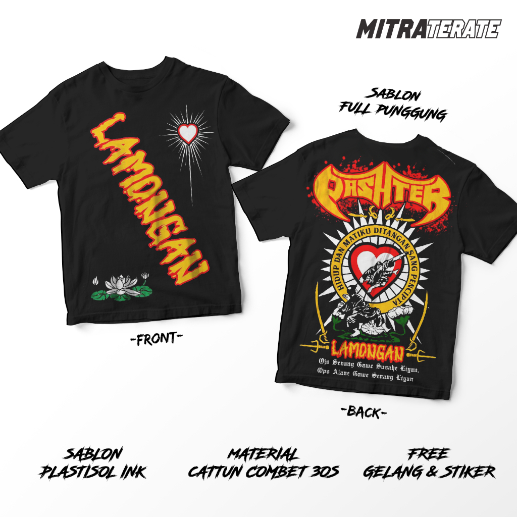 kaos Lawasan PSHT Lamongan Full Punggung TRD