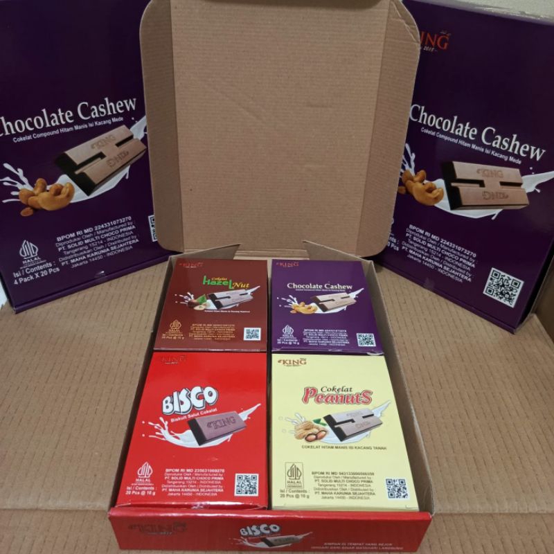 

Coklat Mix 4 rasa Cokelat Hazelnut-Cashew-Peanuts-Bisco