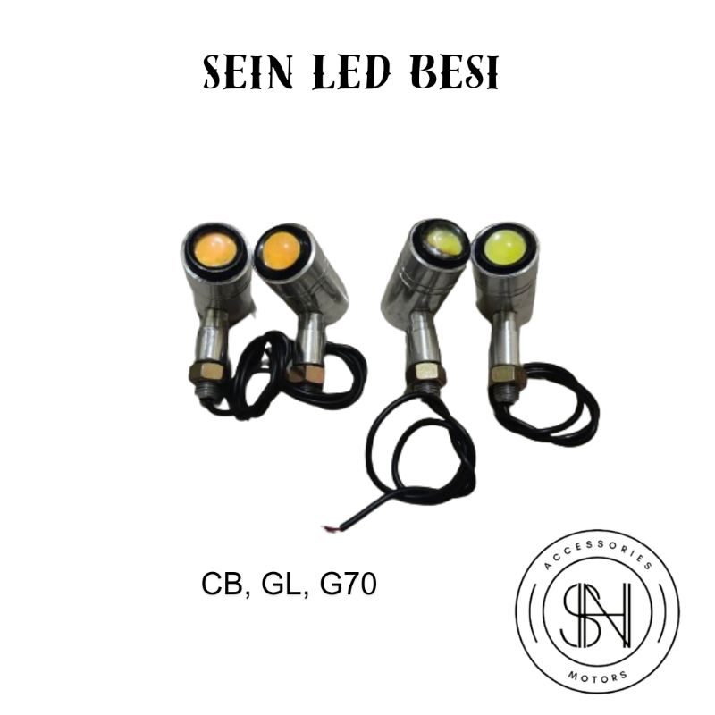LAMPU SEIN LED STAINLESS BESI CROMOLYPNP MOTOR CB, GL, C70