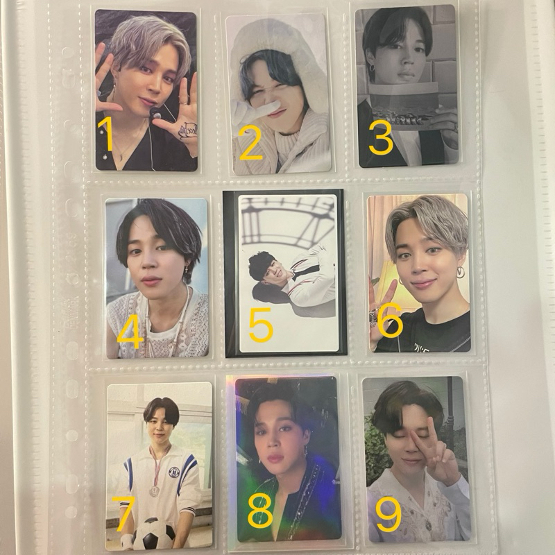 jimin photocard mots bluray memories winter package winpack slasa pws clue proof