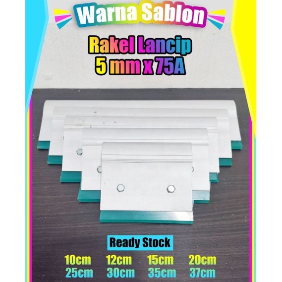 

Rakel sablon minyak Lancip dan papak 5mm x 75A 1cm 12cm 15cm 2cm gagang allumunium