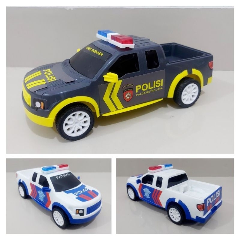 Mainan Mobil Pick Up Polisi PRJ Derek Jasamarga Edukatif - Mobilan Towing Transjakrta Anak Edukasi