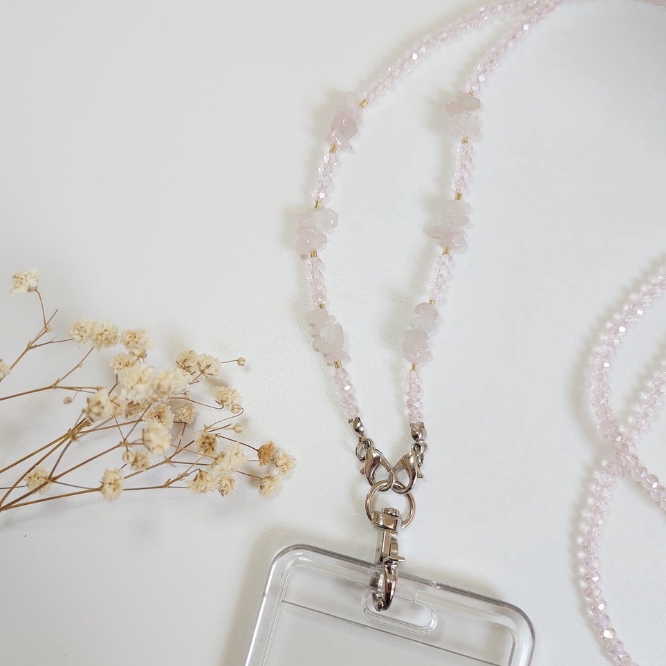 

Lalaluna LANYARD CRYSTAL QUARTZ STONE GANTUNGAN ID CARD