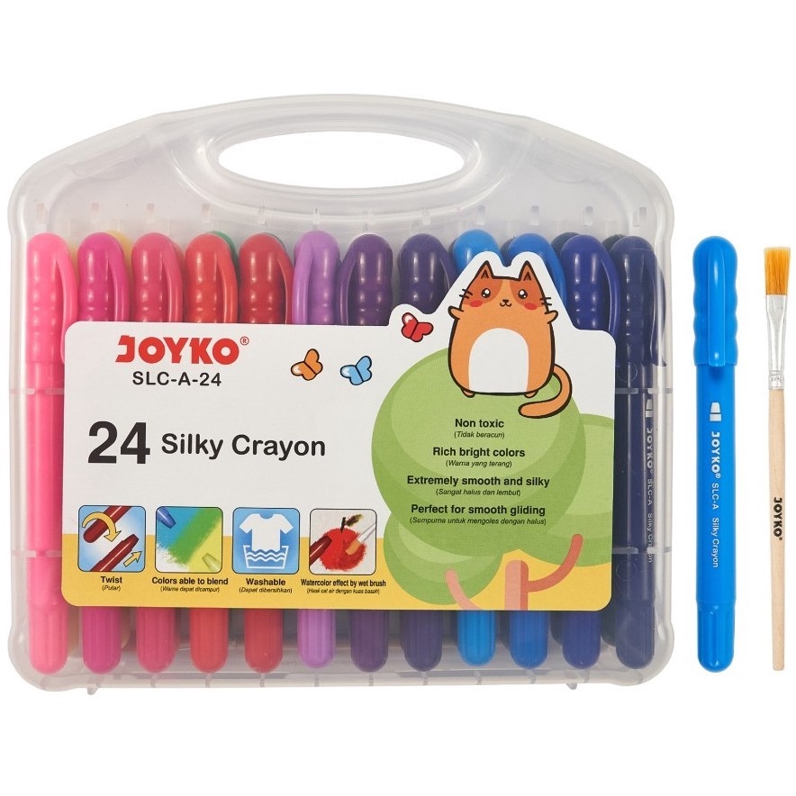 

Super Promo Krayon Halus Silky Crayon Joyko SLCA24 24 Warna MURAH