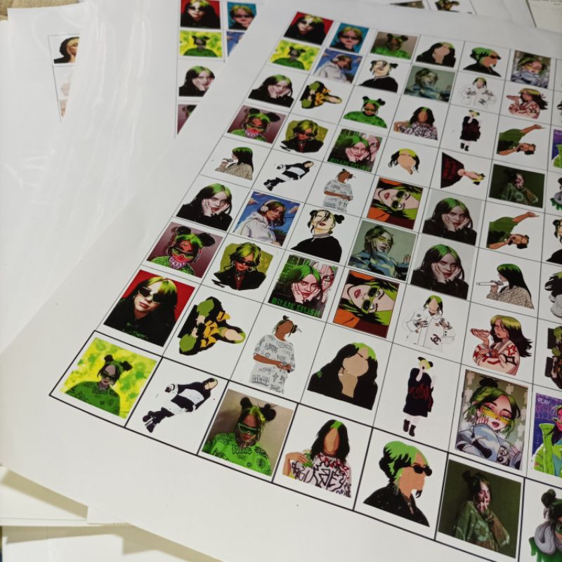 

50PCS+ STICKEE BILLIE GREEN | BILLIE EILISH STICKER | BILLIE EILISH RAMBUT HIJAU | BILLIE STIKER