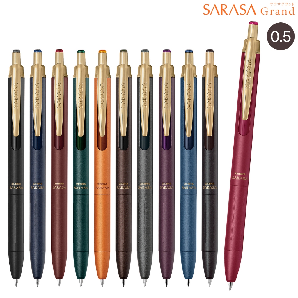 

Zebra Sarasa Grand New Version 0.3mm 0.5mm Vintage Retro Color Gel Ink Pen Pulpen Premium JJ57 JJH57