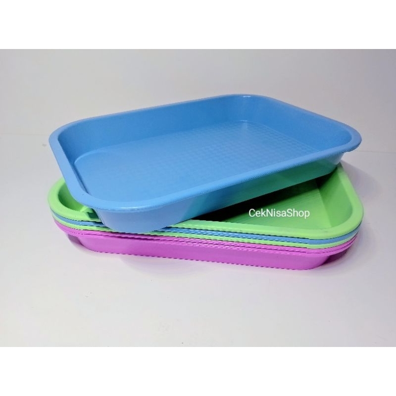 Nampan plastik kotak / napam plastik persegi / nampan elegant plastik kotak baki segi / kota segi te