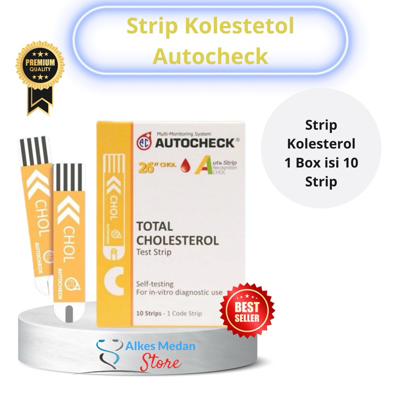 STRIP KOLESTROL AUTOCHECK REFILL CHOLESTROL AUTO CHECK ALKES MEDAN STORE - khenzi farmasi
