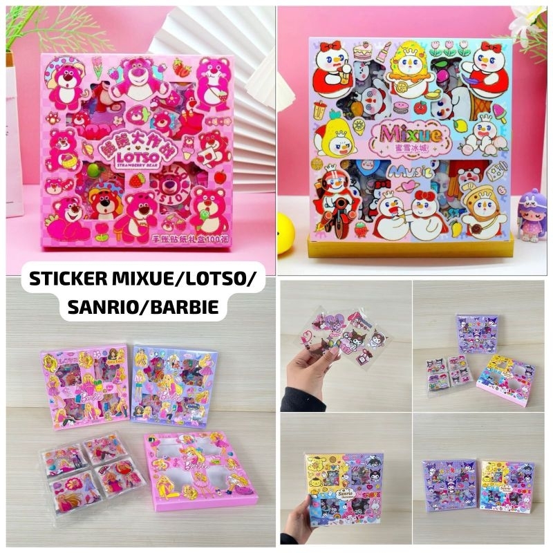 

Stiker Momo sanrio cinnamorol lotso barbie 100pcs