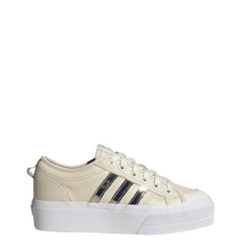 [NEW ORIGINAL] adidas Nizza Platform Sneakers Shoes Wanita White Cream Size 39 UK6