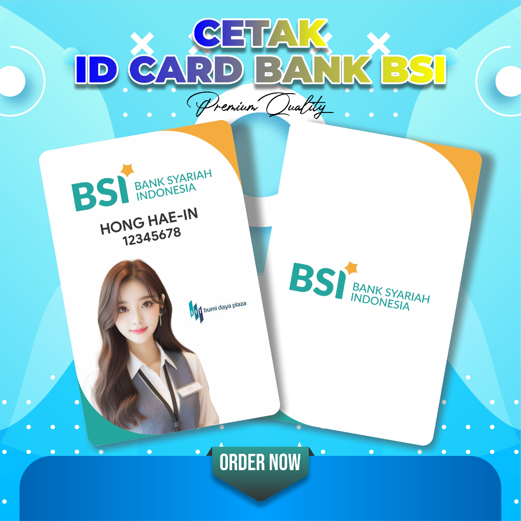 

CETAK ID C4RD BANK BSI FREE DESAIN BISA SATUAN PREMIUM QUALITY by ASTORE ID OFFICIAL