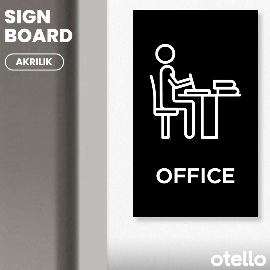 

Otello Signage Papan Nama Office Sign Board Akrilik Print Papan Petunjuk Signage Ruangan Kantor Label Tempelan Dinding Pintu