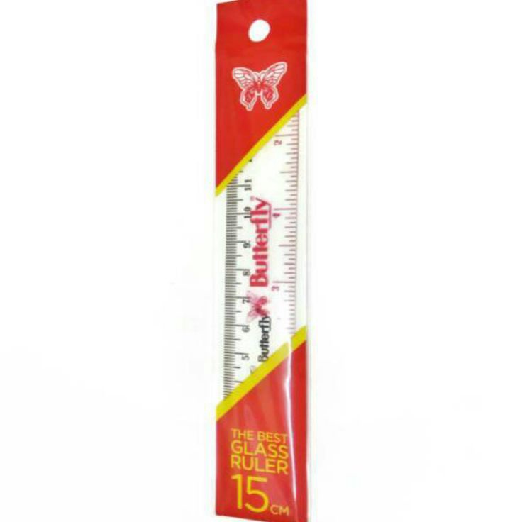 

Penggaris Plastik Butterfly 15cm 1pak24pcs