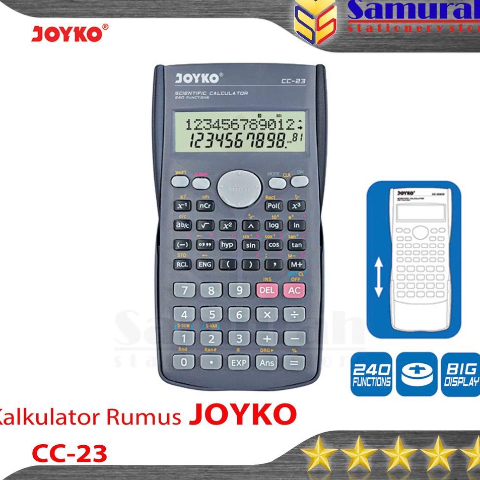 

Kalkulator Meja Joyko CC 23 Sin Cos Tan 24 Functions Calculator Rumus CC23