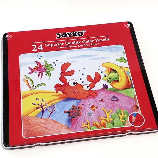 

Pensil Warna Joyko Panjang 24 Warna Kemasan kaleng