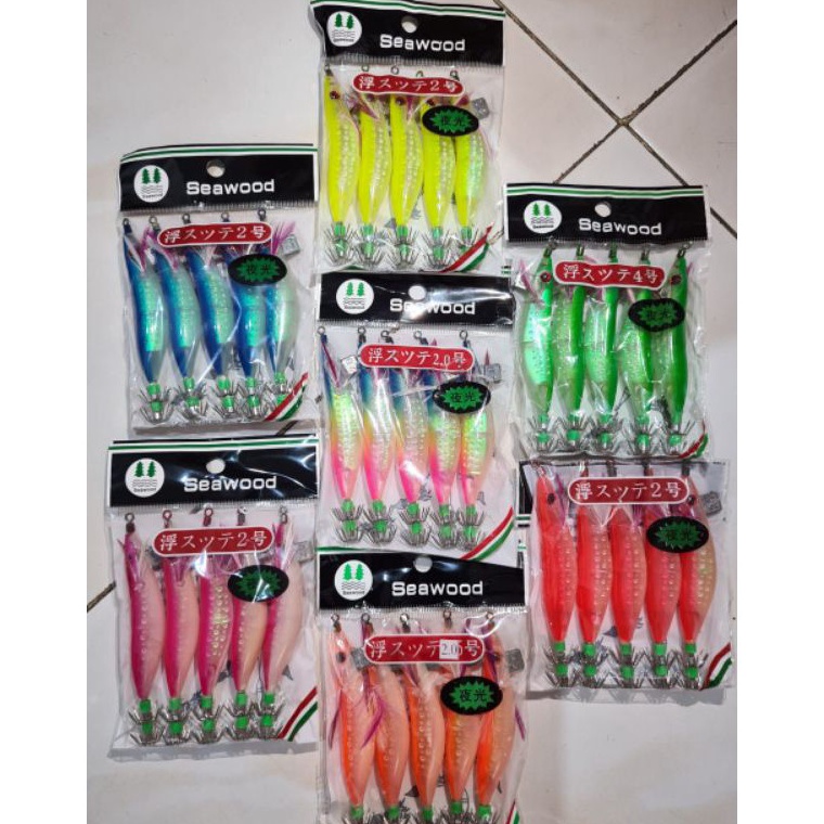 Terbaik umpan pancing cumi udang udangan seawood harga perpack5pcs