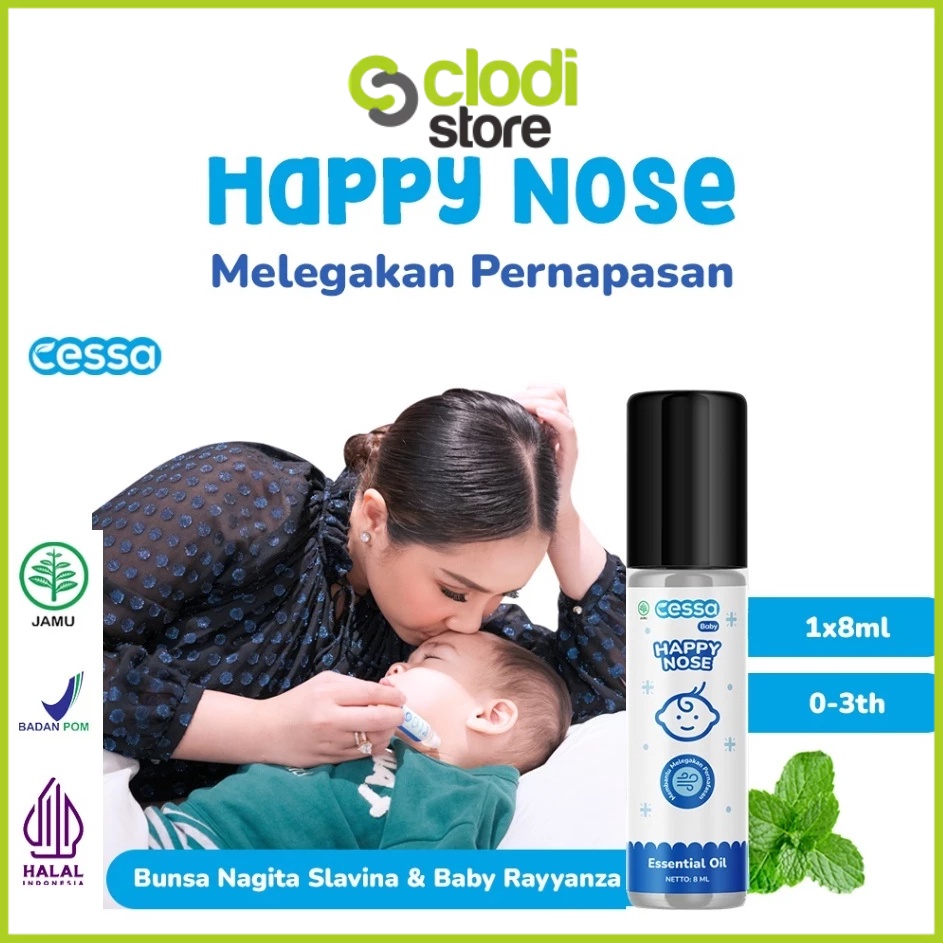 

Trendy Cessa Baby 3 th Happy Nose Meredakan Batuk Pilek Essential Oil