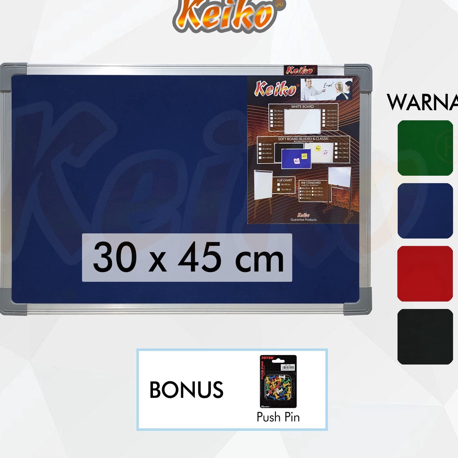 

Softboard Pin Board Cork Board Papan Pengumuman Mading Gantung Bludru Keiko 3 x 45 cm