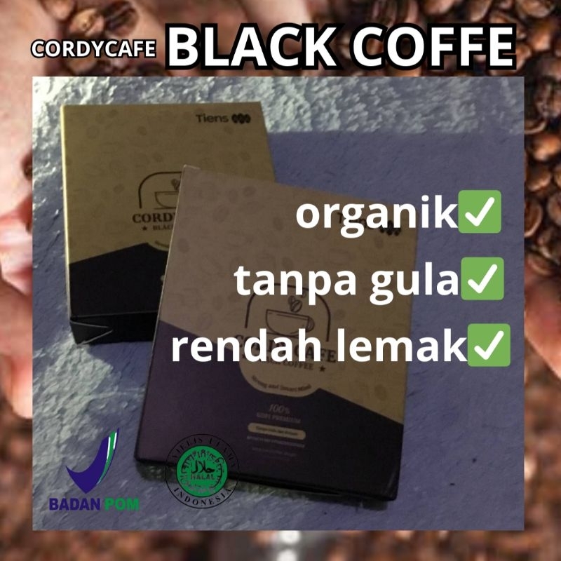 

isi 10 sachet kopi hitam cordycafe kopi pelangsing tubuh | kopi rendah lemak | kopi tanpa gula