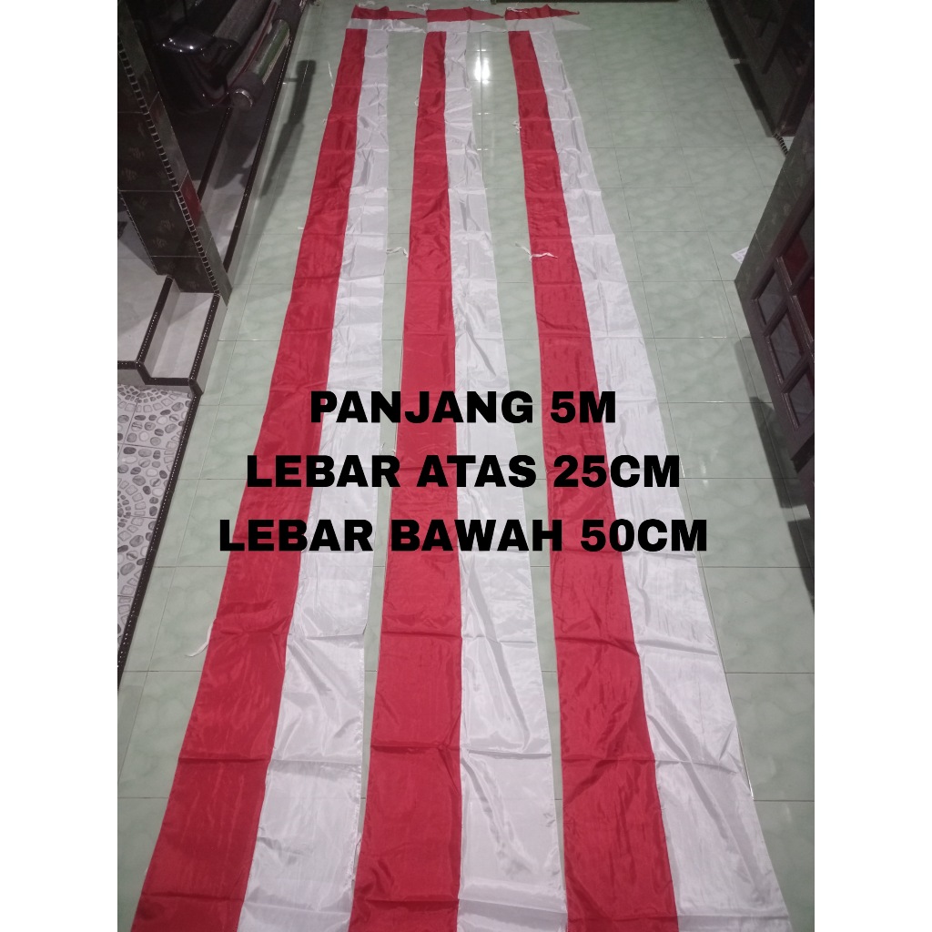 umbul umbul lurus 5 meter / umbul merah putih