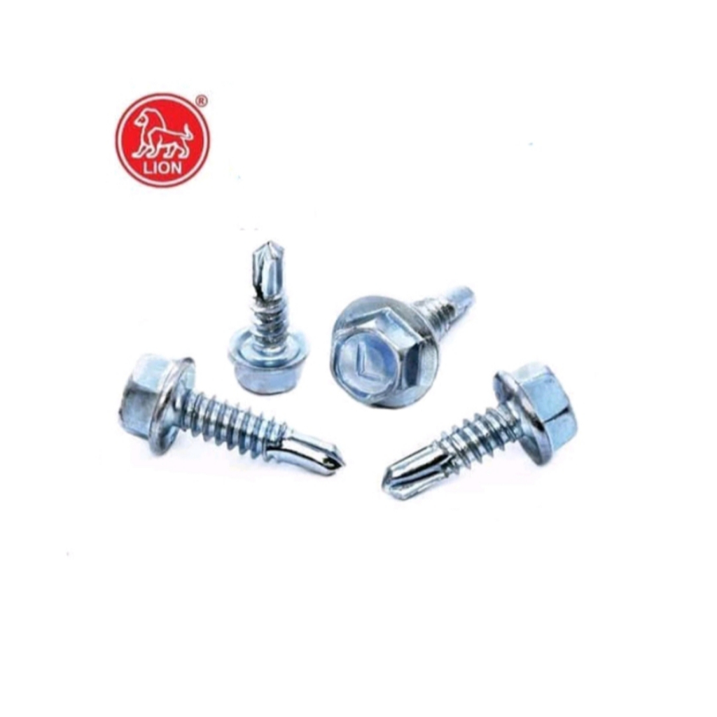 100 Pcs Baut Baja Ringan 10 X 16 Lion Skrup Baja Ringan 10 X 16 Moon Lion