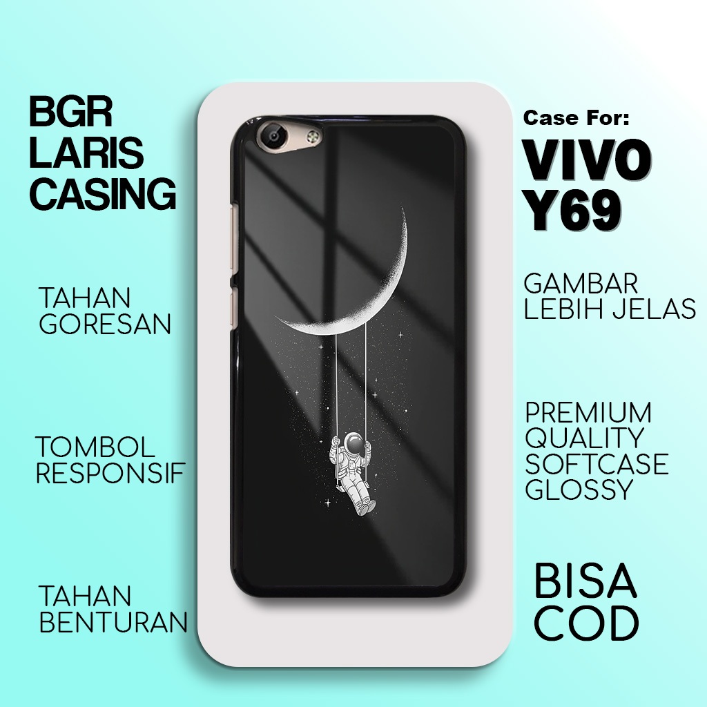 Case Vivo y69 -Terbaru - Vivo y69 - Motif Astronot - Hardcase Premium Glossy - Softcase Hp Vivo Bgr 