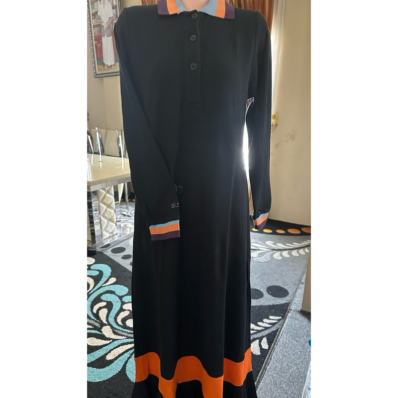dress sisesa bahan kaos tangan swarovski black