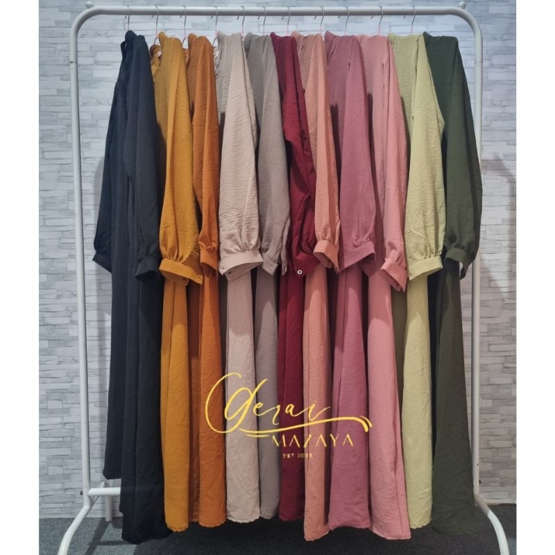 abaya crinkle / abaya polos / abaya basic / gamis basic