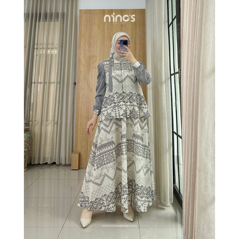 stelan rok zulfa set 038 original ninos design