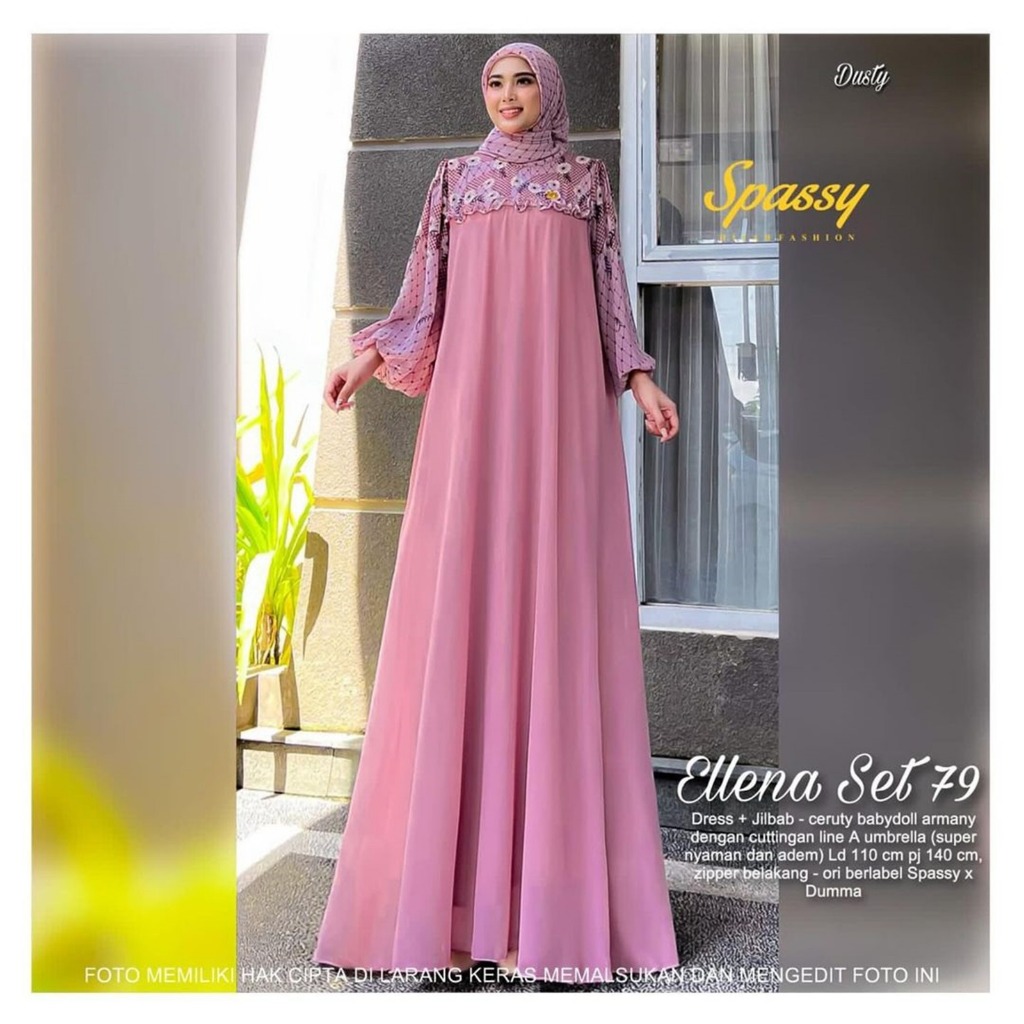 MADANI LABEL / ELLENA SET / ELLENA SET HIJAB / ELLENA SET #34 / ELLENA SET #79 / ELLENA GAMIS SET / 