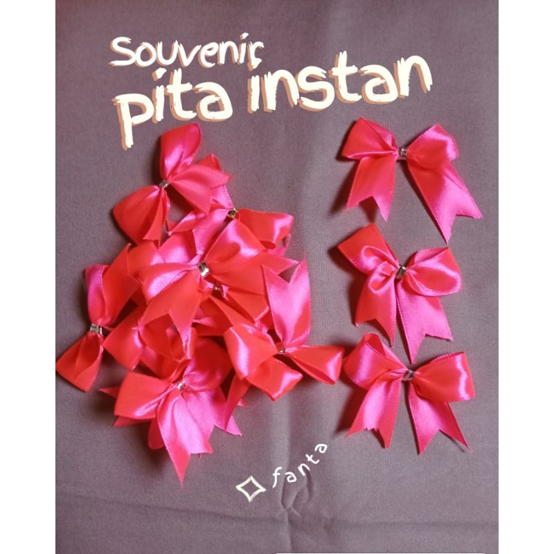 

PITA SOUVERNIR INSTAN SIAP PAKAI WARNA FANTA/PITA SATIN 2CM/PITA DASI ISI 100 PCS