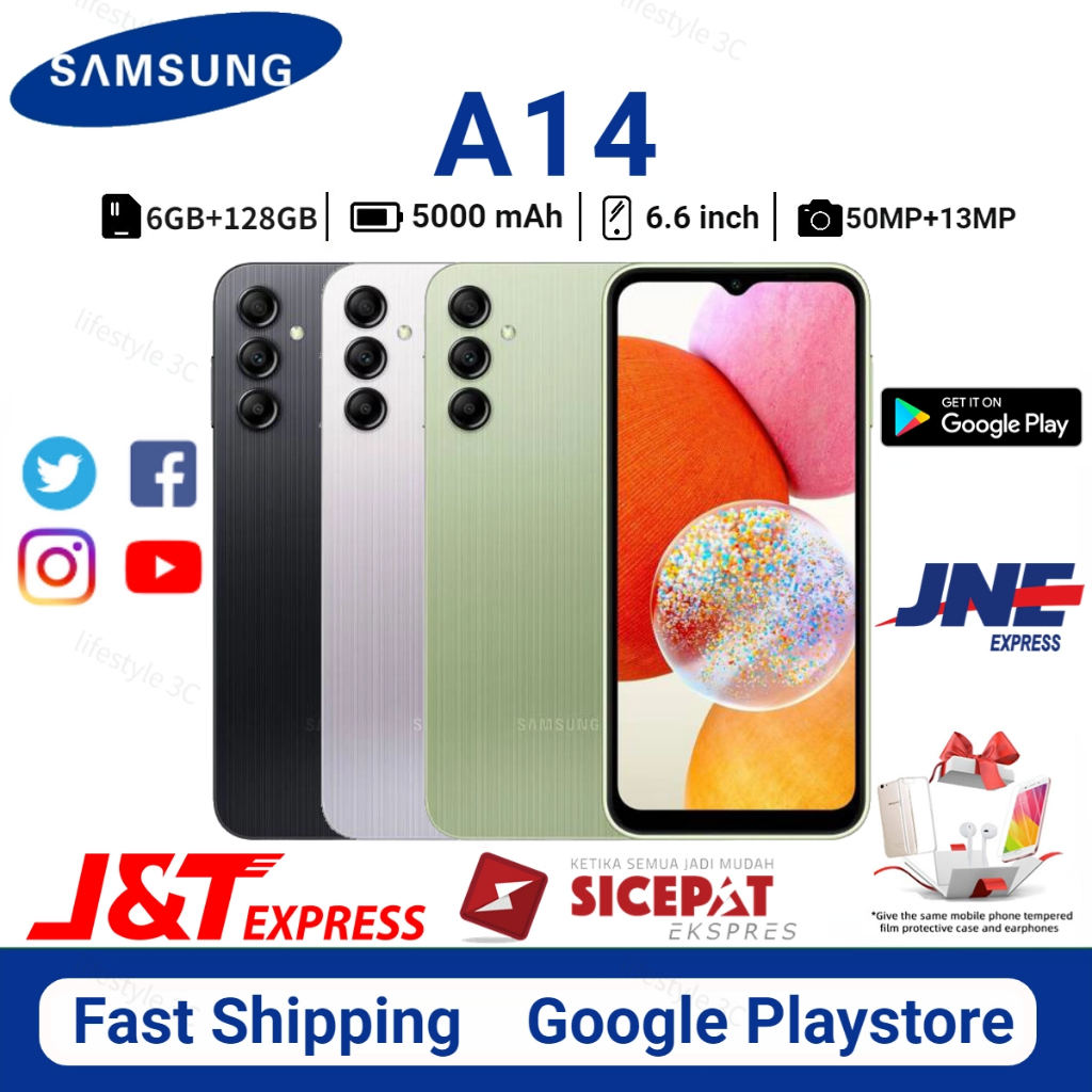 Samsung Galaxy A14 RAM 6GB/128GB Baru HP smartphone COD