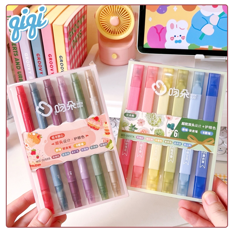

Stabilo Pastel 1 Set Highlighter 2 Sisi 6 PCS Warna Set Berpenampilan Menarik - Qiqi Treasure