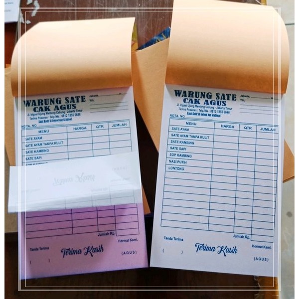 

Nota Custom isi 10 buku ukuran 21 cm x 33 cm (1 folio)