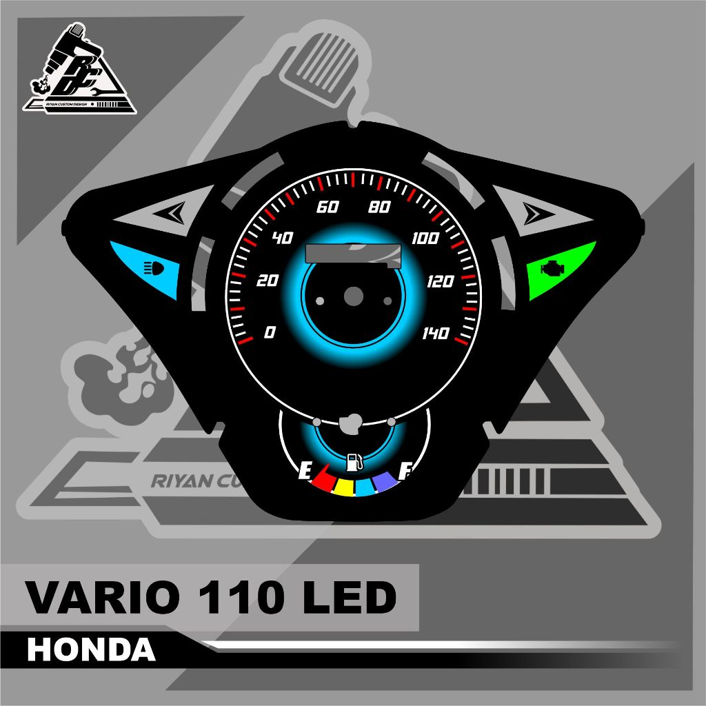 PAPAN SPEEDOMETER CUSTOM VARIO 110 LED PANEL SPEEDO METER CUSTOM VARIO 110 LED