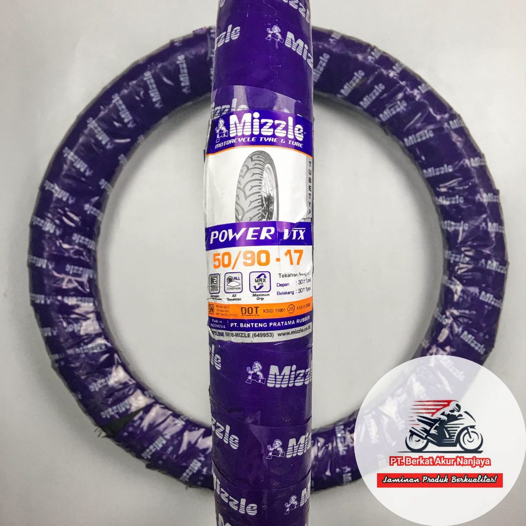 MIZZLE POWER VTX 50/90-17 BAN LUAR MOTOR BEBEK RING 17 MIZZLE VTX BUKAN TUBLESS