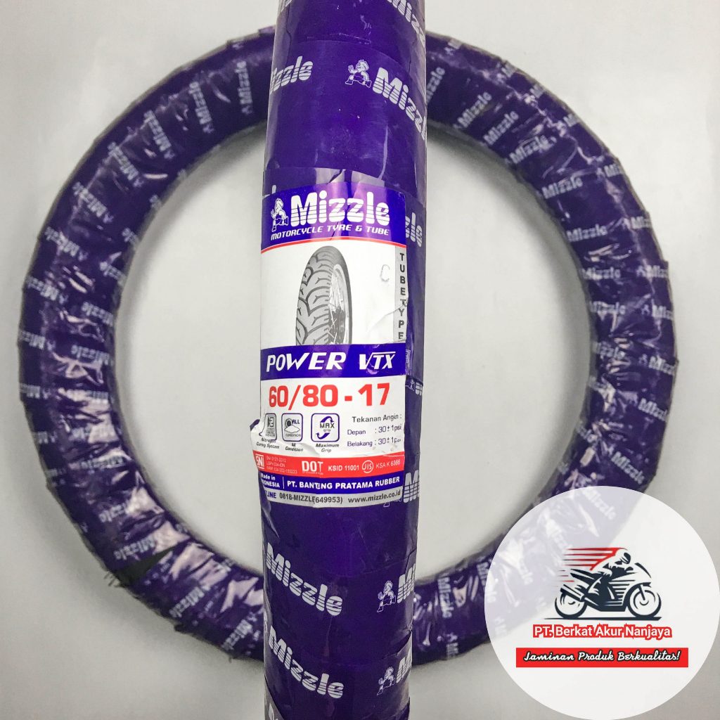 MIZZLE POWER VTX 60/80-17 BAN LUAR MOTOR BEBEK RING 17 MIZZLE VTX BUKAN TUBLESS