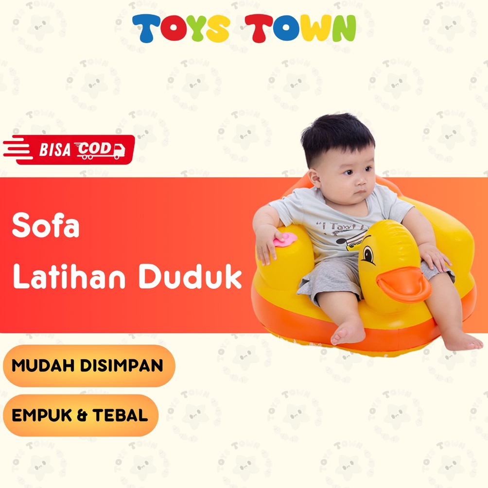 KODE E26Q Sofa Bayi Kursi Makan Pompa Latihan Duduk Balon Bayi 6 Bulan