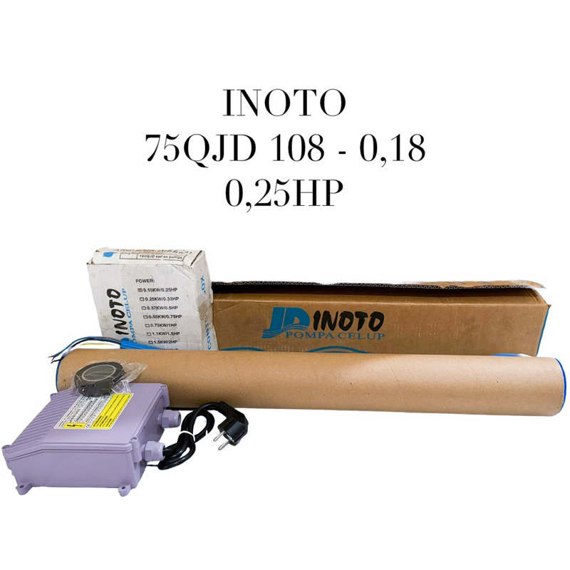 INOTO 3in 108 0,25HP Kabel Pendek Pompa Air Submersible / 75QJD 108