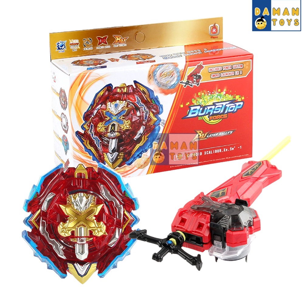 KODE Q49I Mainan Gasing Gangsing Beyblade Burst Difoid Exalibur Launcher Bayblade