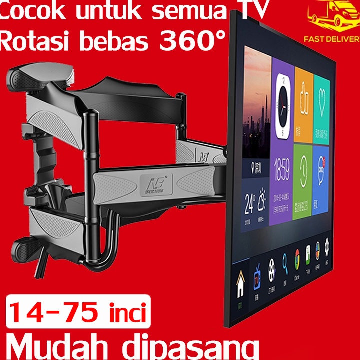 KODE L6H BISA INSTANTCODDudukan TV Braket dinding TV gantungan TV Dudukan putar teleskopik ultra tip