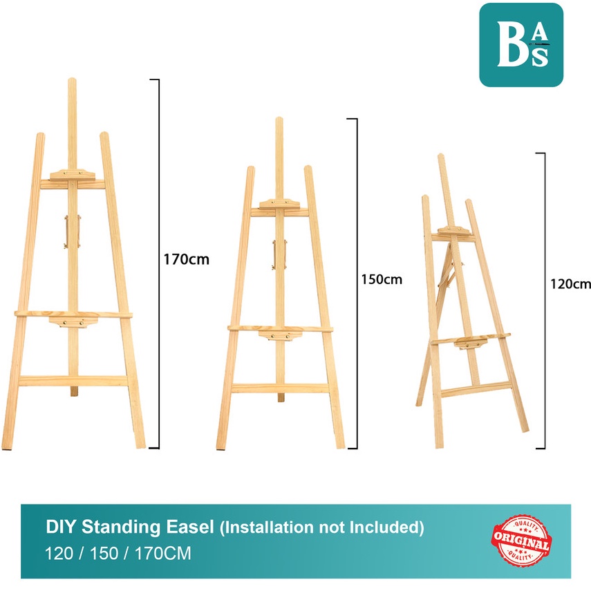 

KODE V96U DIY Standing Easel Tersedia 3 Ukuran Installation not Included Peralatan Melukis Terlaris dari BAS Bali Art Supplies Jakarta