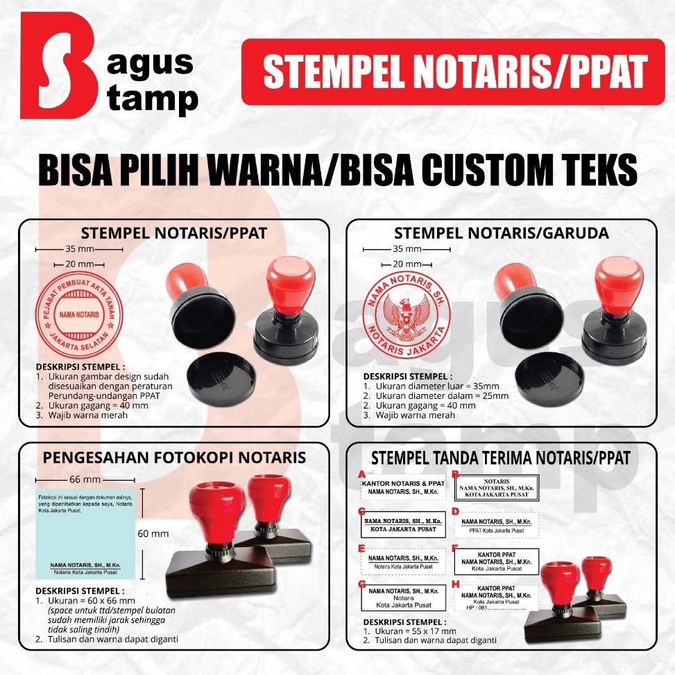 

KODE H25R Stempel Notaris PPAT Pengesahan Fotocopy