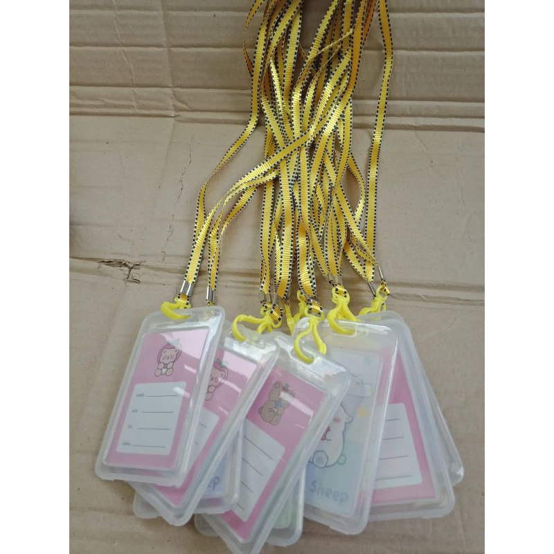 

Name tag id card holder tali motif/kartu nama